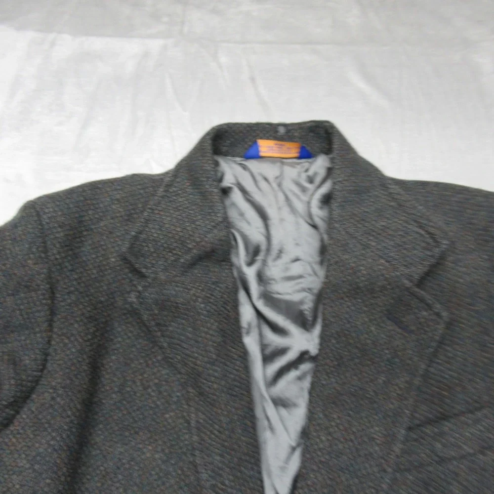Pendleton Blazer Jacket Mens 42L‎ Black Wool Tweed Sport Western Button VTG 90s